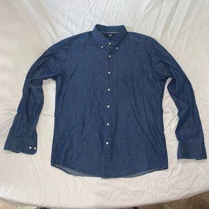 Uniqlo L Blue Classic Fit Shirt